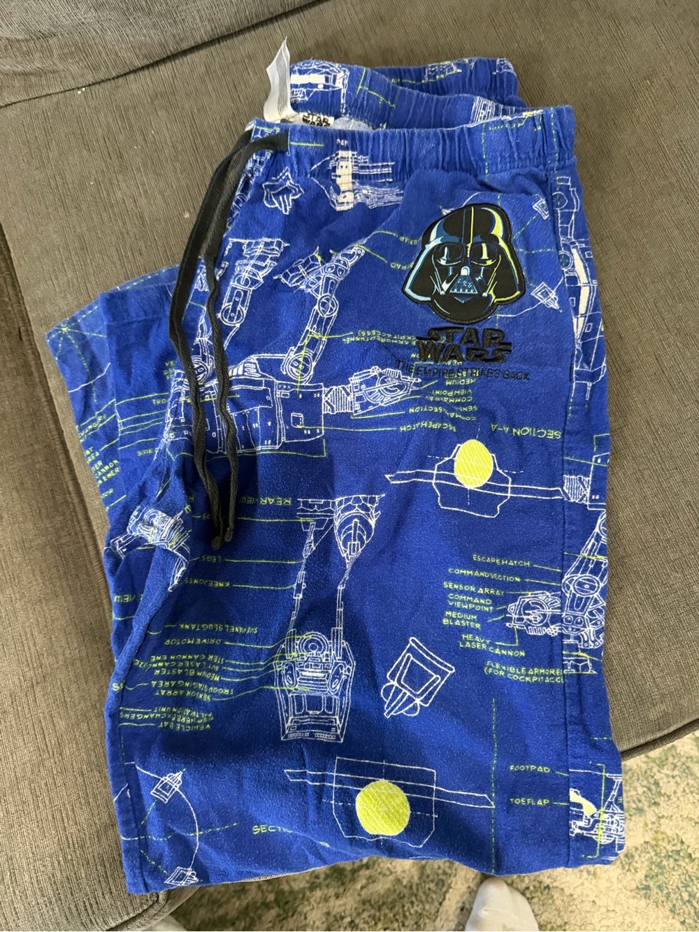 Star Wars Blue Mens Pajama Pants with Darth Vader